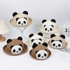 Panda Cartoon Zonnehoed Voor Kinderen En Volwassenen Met Brede Rand Ademend Stro Zomer Buitenkleding