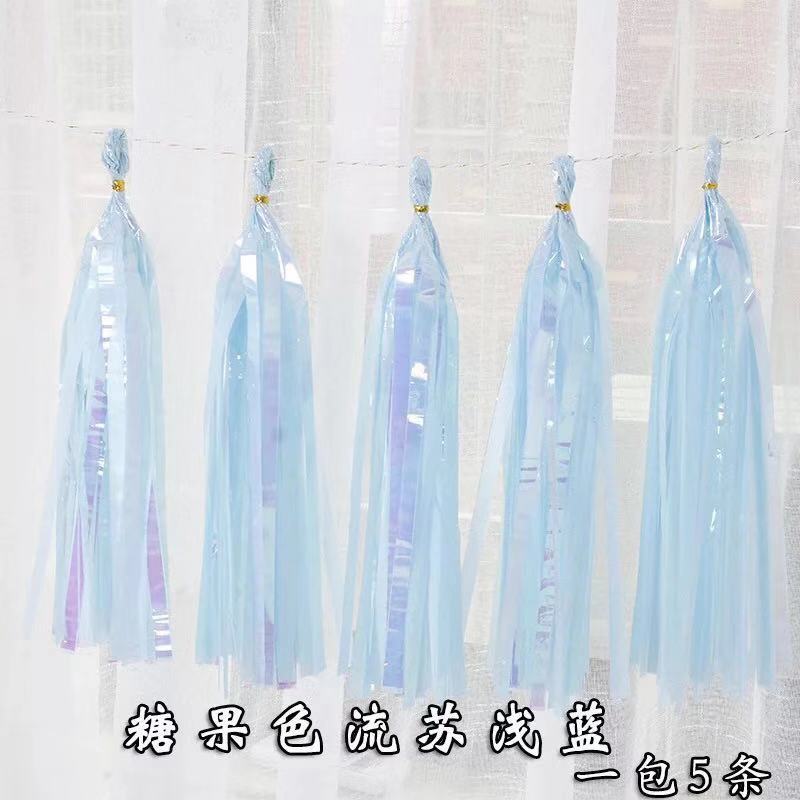 5pcs/lot Mixed DIY Tissue Paper Tassel Garland for Wedding Kids Birthday Party Decorations Baby Shower Favors Supplies