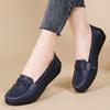 Echtes Leder Damen Ballerinas Keilabsatz Retro Schuhe Damen Slipper Damen Mokassins Leichtgewicht Übergröße Zapatos Mujer