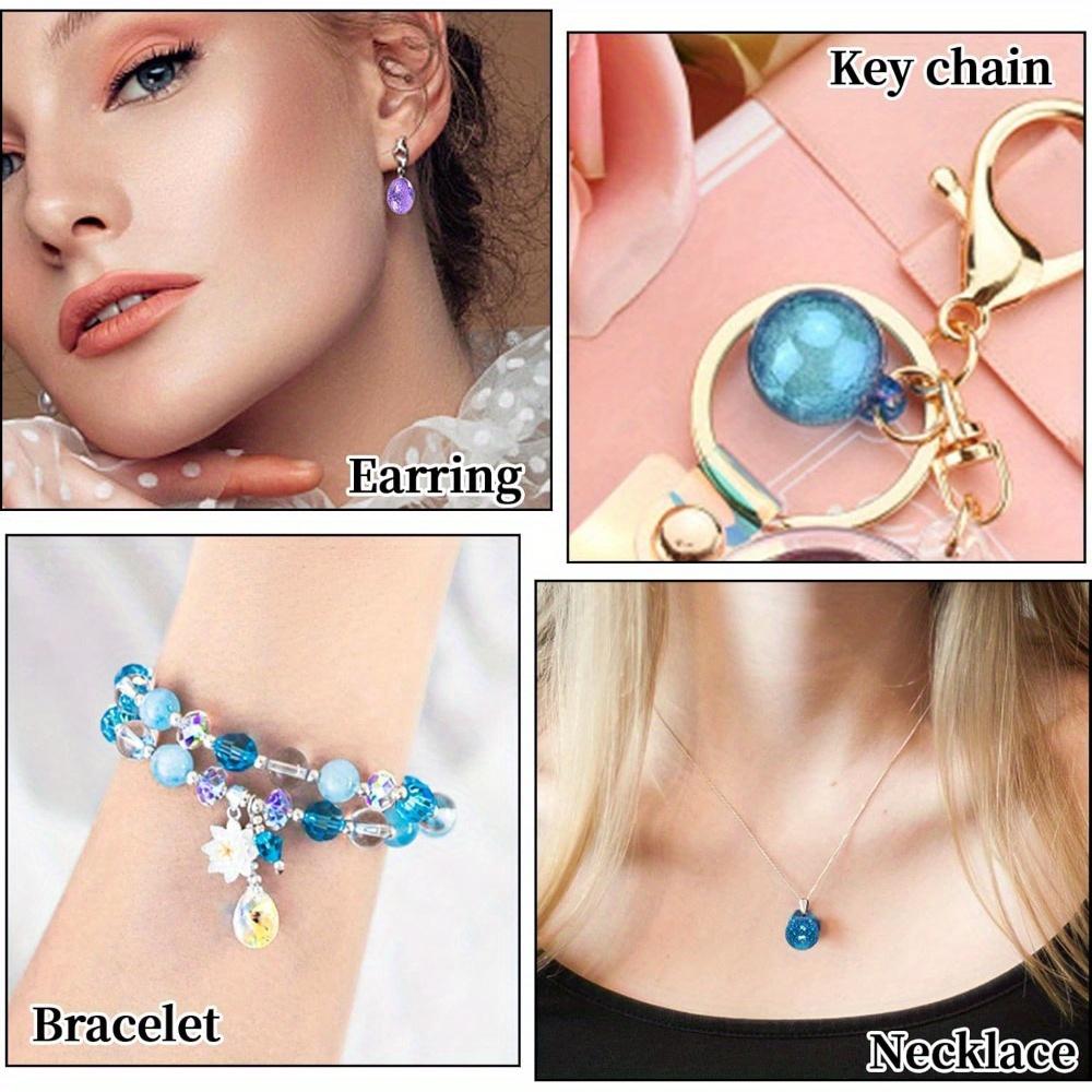 12 Stück Harzperlenformen für Schmuck Harzformen Silikon mit Loch Cabochon Edelstein Schmuckherstellung Epoxidharzformen Perlen Harzformen mit Loch