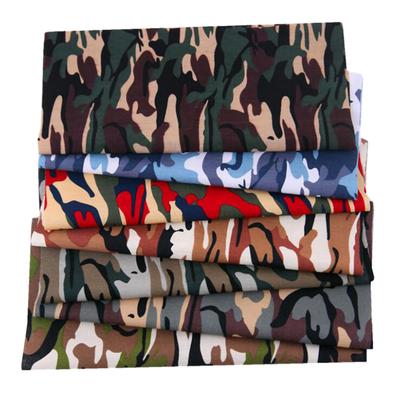 7pcs Cotton Craft Fabric Bundle Patchwork Squares for DIY Sewing Scrapbooking Quilting Camouflage Pattern 9.8"x9.8" (25cmx25cm)