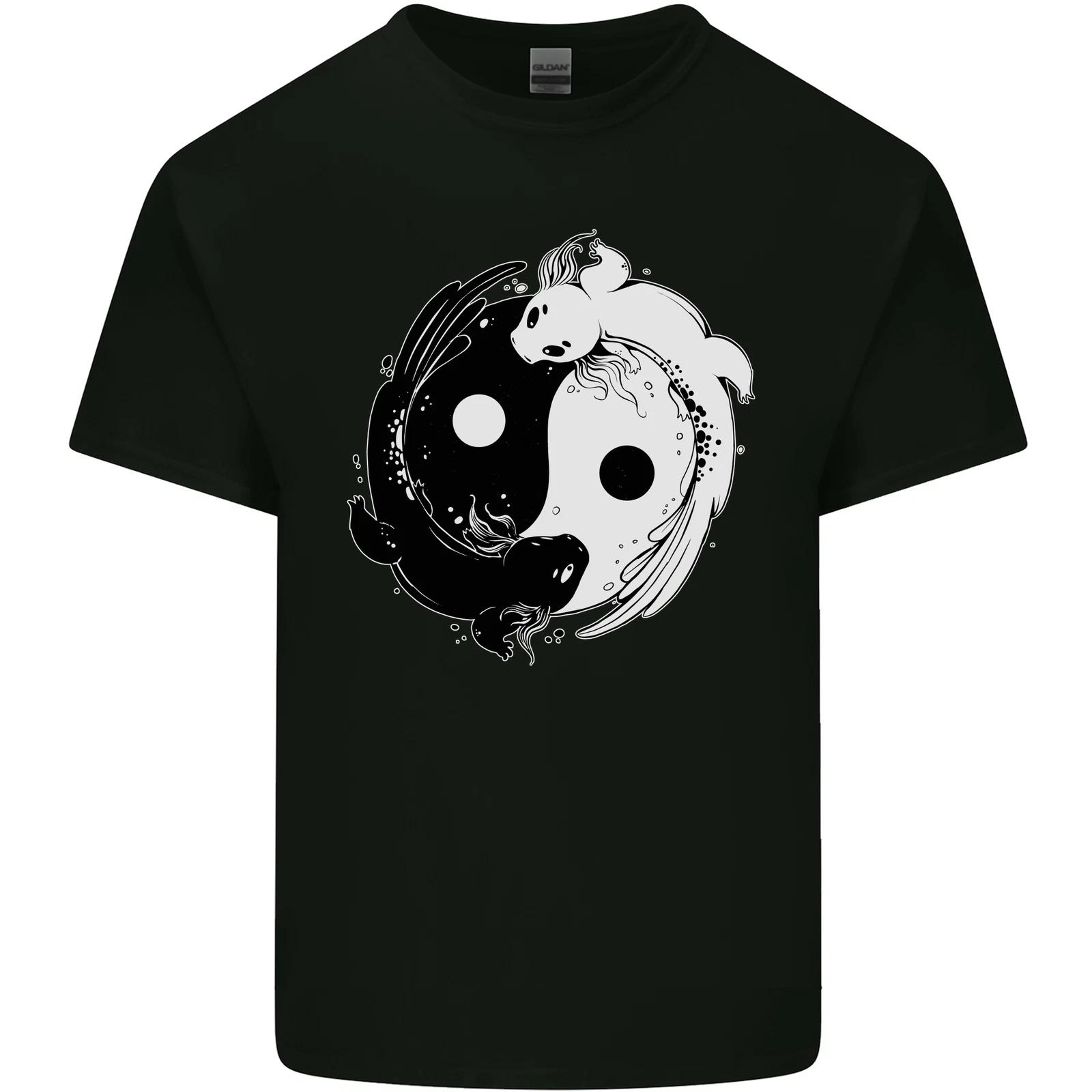 Yin Yang Axolotl Kids T-Shirt Childrens S