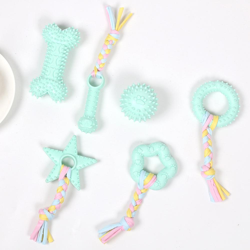Cross-Border Pet Chew & Teaser Toy for Dogs & Cats – Teething, Training, Amusement: Small Dog Cloth Rope Knot.