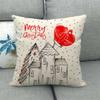 Home Decor Merry Christmas Pattern Throw Pillow Covers Pattern Cushion Cover Suitable for Sofa Bedroom Car Pillow Cover