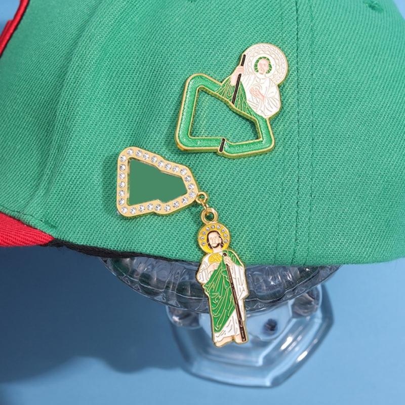 Brooch Pin Alloy Lapel Badge Hat Clip Stylish Breastpin Clothing Accessories for Religious Event and Fashion Enthusiasts