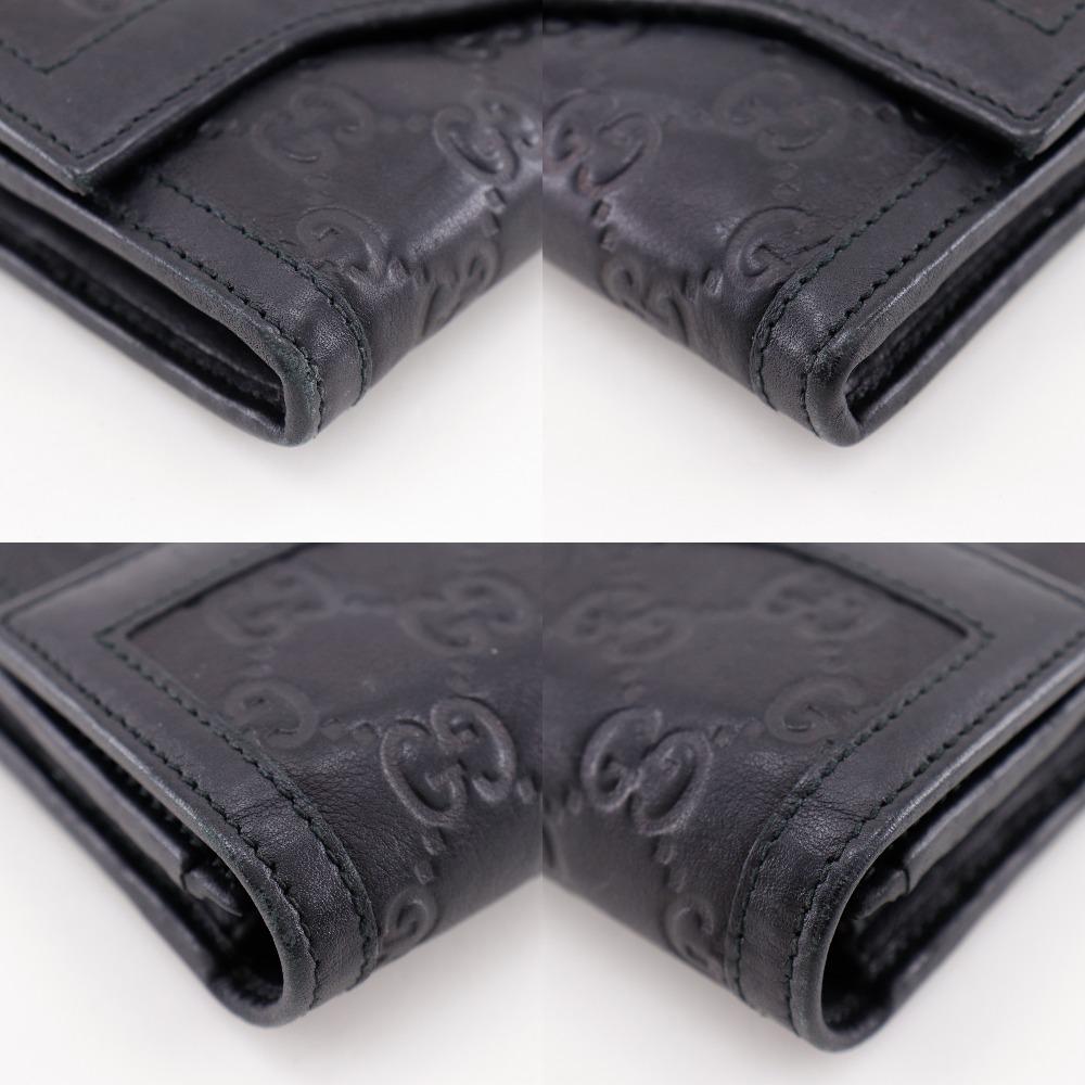 GUCCI Interlocking G Purse 282434 black Sima leather Women Used