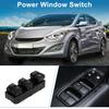 1 AUTO Power Window Switch No.935704V000 16pins Front Left Driver Side Window Control Switch for Hyundai Elantra Move 2012-2016 Black