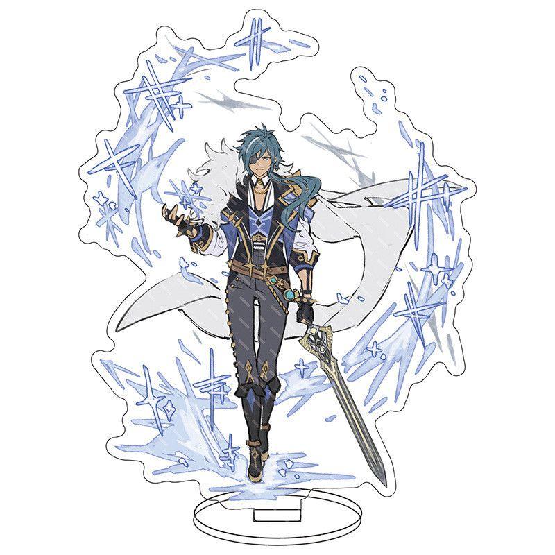 Exquisite Genshin Impact Barbatos Keqing Barbara Acrylic Figure Stand For Display Decor