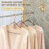 10Pcs Non-slip Transparent Glitter Hangers Thickened Trouser Rack Acrylic Clothes Hangers  Bedrooms
