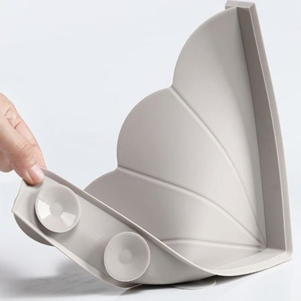 Silicone Bathtub Splash Guard Edge Protector Suction Cups Corner Water Barrier No-Drill Waterproof Water Stop Panel