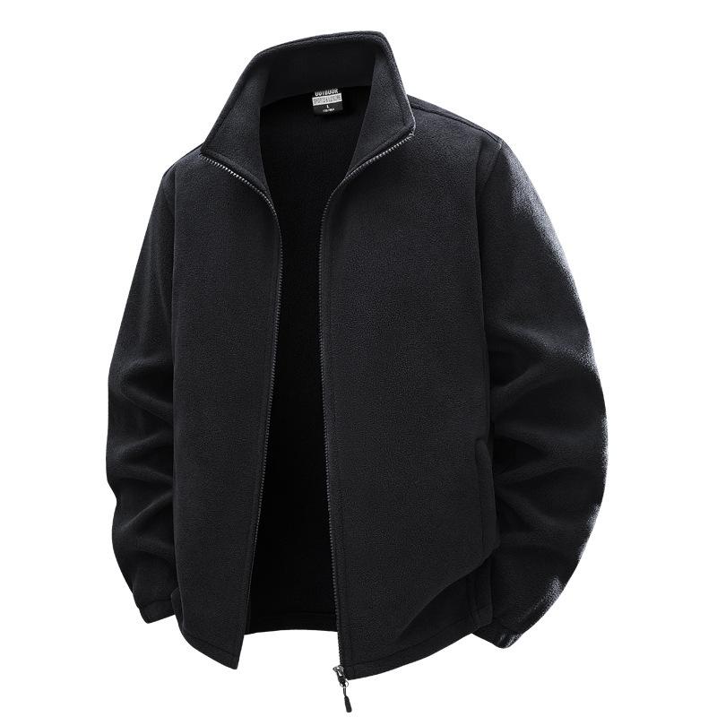 

Men s Warm Fleece High Collar Hoodie Jacket - Thick, Sporty, Outdoor, Plus Size 3XL