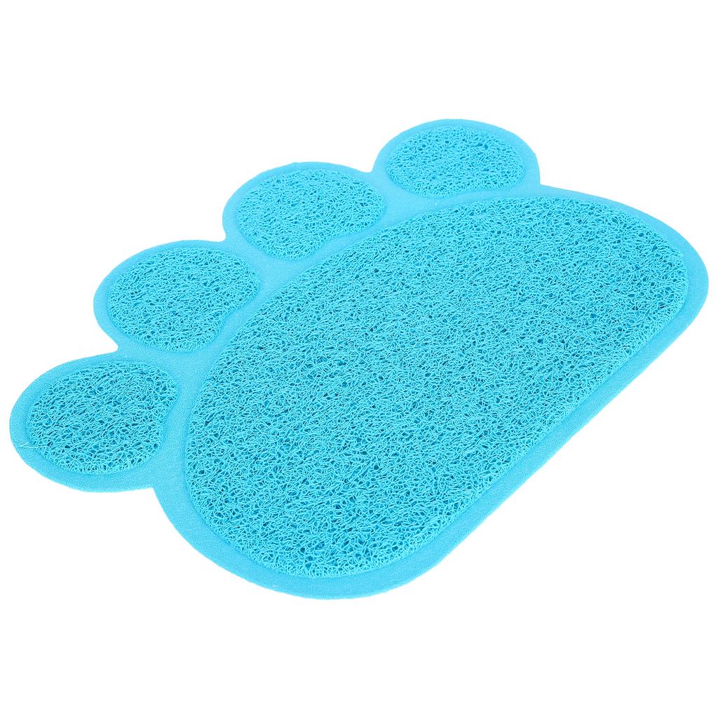 PVC Cat Dog Litter Mat Waterproof AntiSlip Paw Shape Feeding Bowl Placemat Pet Supplies