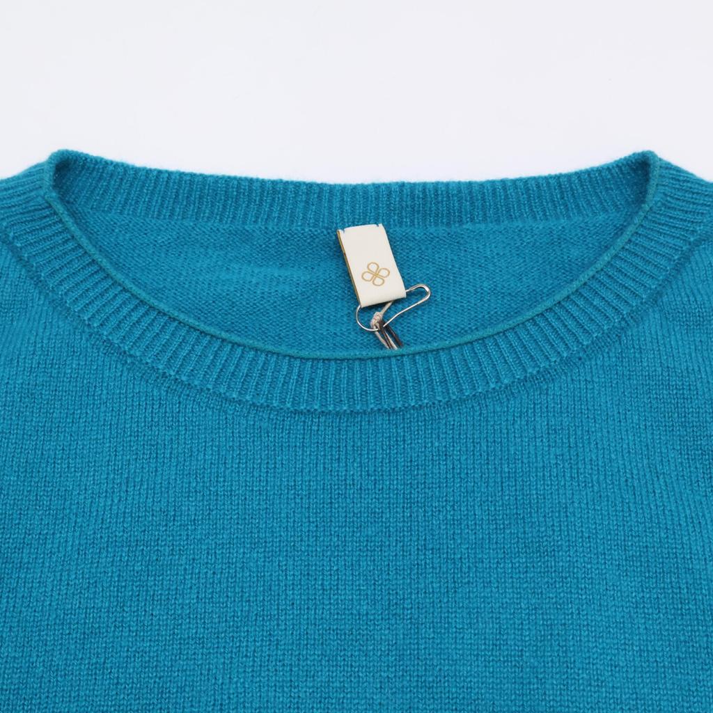 TOYOBOSHI ANZU Blue Green Duck Feather Cashmere 100 09IT-EF0001 Sweater Tops 1 greenUsed