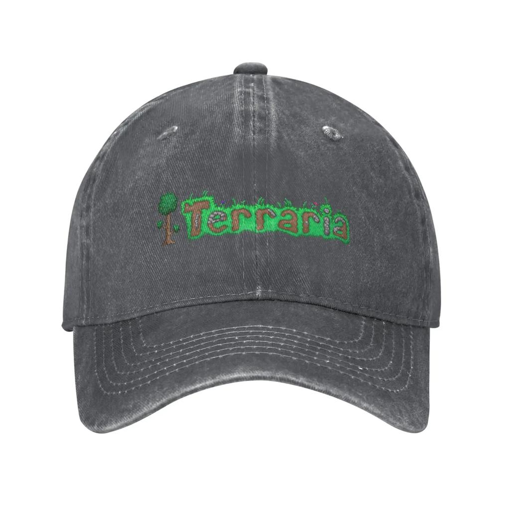 Summer Terraria Game Logo Baseball Cap Sun Hot Sale Design Washed Trucker Hat FeUnisex Unisex Casual Tennis Skate Baseball Caps