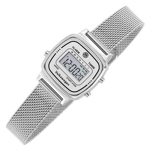 Volkswagen Women's [Volkswagen] Retro Mesh Square Electronic Watch,Korean Popular Watches