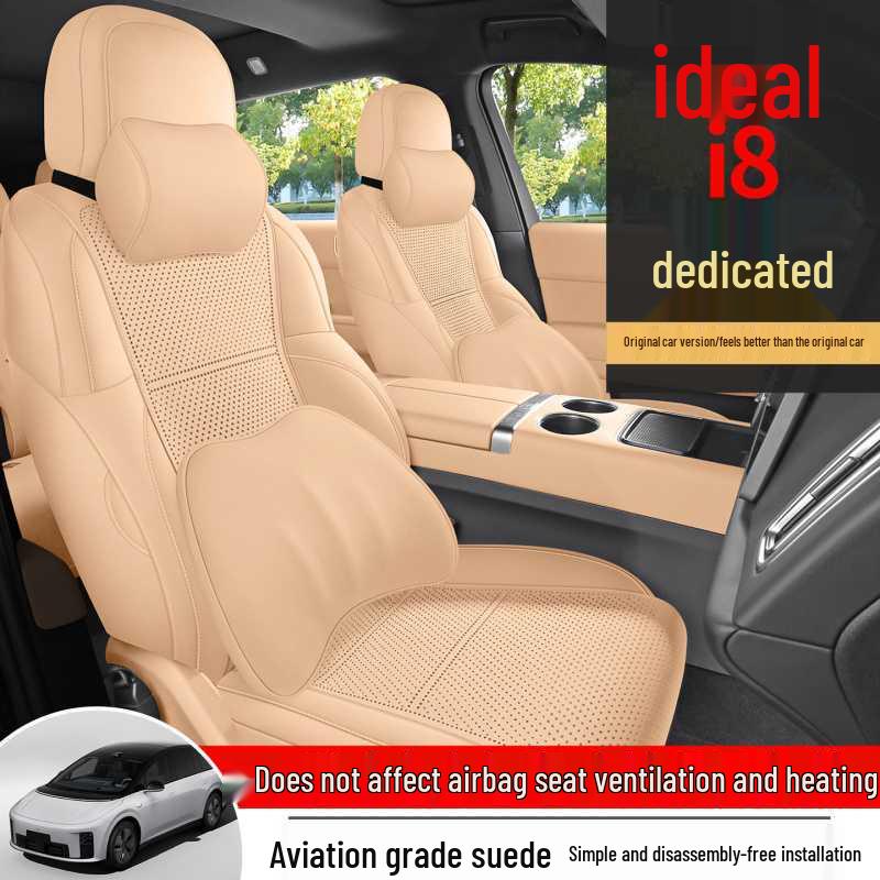 Ideal i8 Suede Saddle Pad: Breathable, Vehicle-Specific, Fully Enclosed, Six-Seater Car Seat Cushion