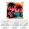 Tropical Palm Flamingo Cushion Cover Soft Plush Fabric DoubleSided Printed Cushion Covers for All Seasons Modern Home Decor