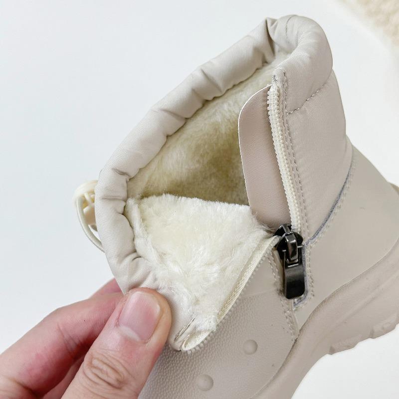 Children's Snow Boots Outdoor Boots Waterproof and Non-slip Boys' Casual Cotton Boots Fleece Warm Girls' Baotou Boots