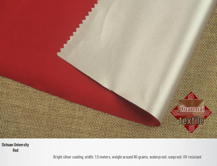 210T Silver-Coated Waterproof Dust Cover Fabric for Car, Tent, and UV Protection.