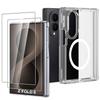 Case for Samsung Galaxy Z Fold 8, Shockproof Protection with Magnetic Ring - 2 Tempered Glasses