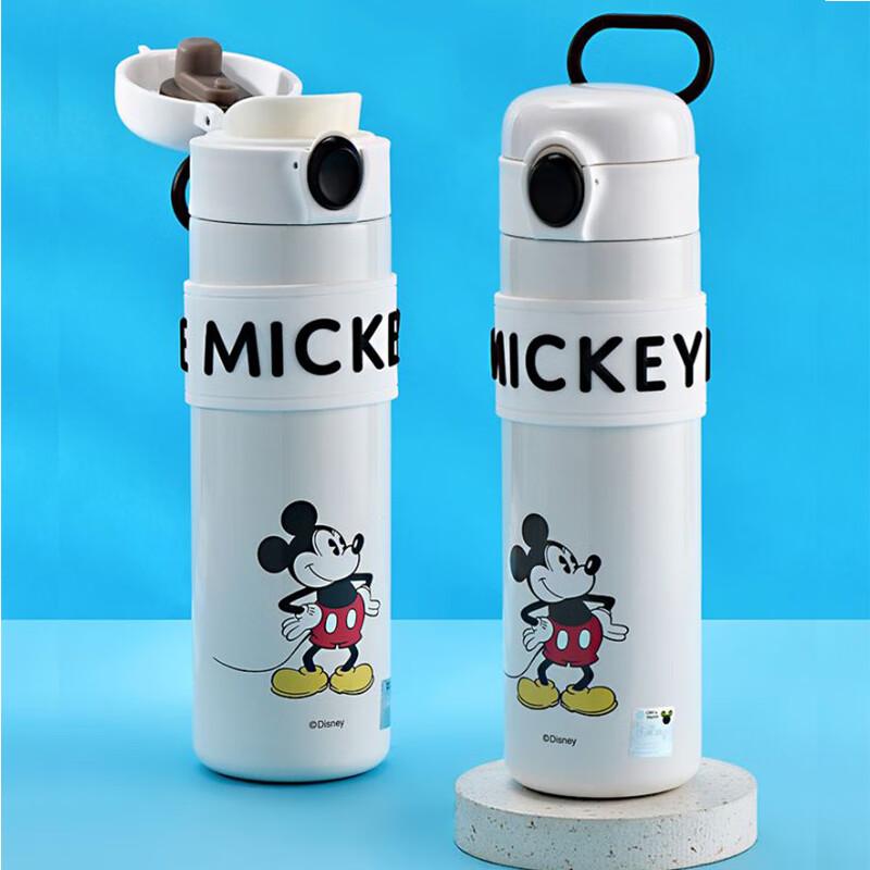 Disney  Insulated Cup, 316 Stainless Steel Straw Direct Drinking Water Bottle, 500ml