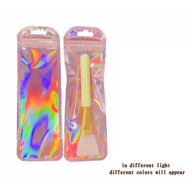 50Pcs 4 Styles Laser Packaging Bag Flat Cosmetic Bag Holographic Mini Bags