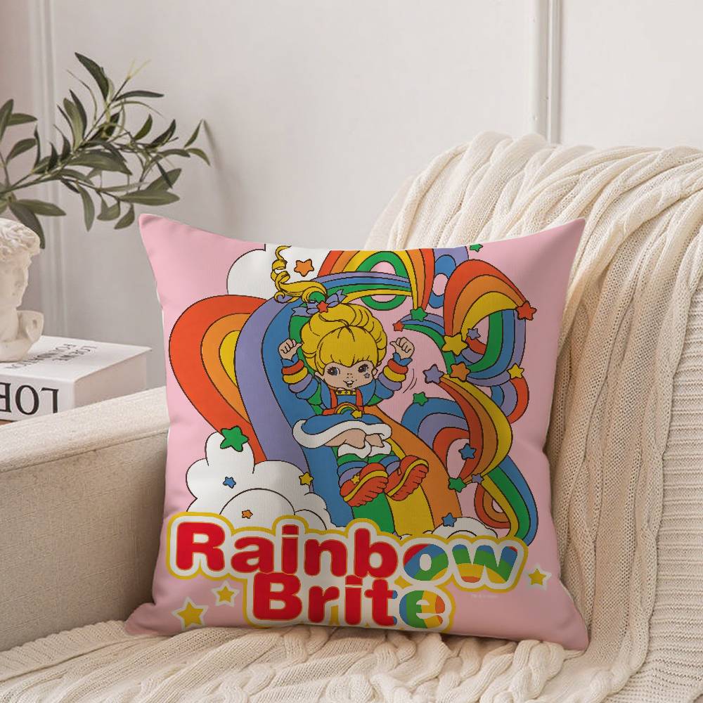 Cute R-Rainbows B-Brite Pillow Case Home Decor Throw For Sofa Bed Car Room Decor Gift Idea