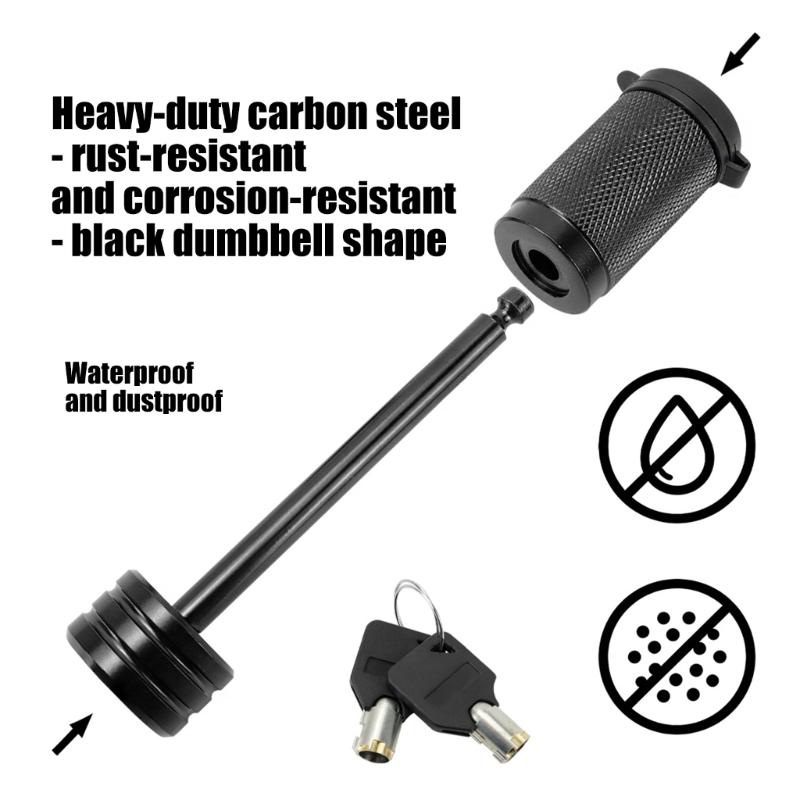 1/4inch Trailer Hitch Lock With Electrophoretic Paint Finish For Weather Protection Trailer Latches Lock