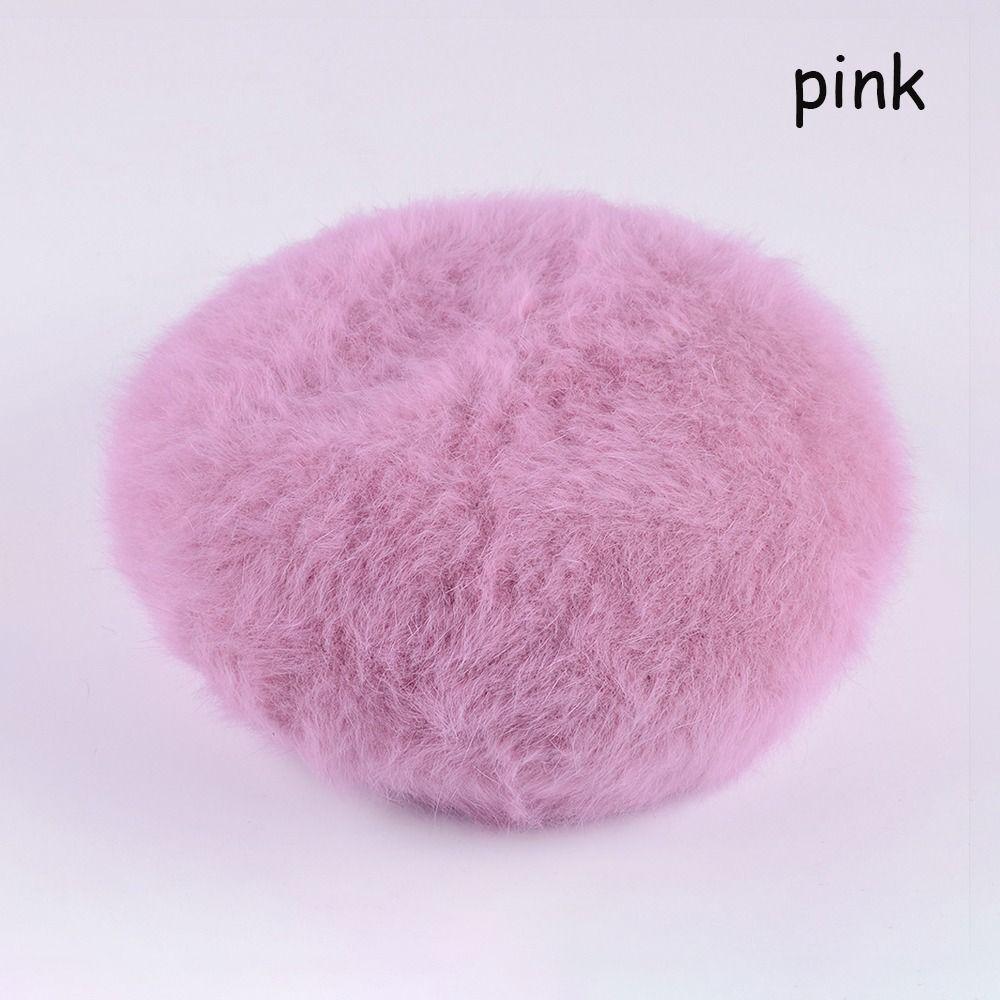 Plush Beret Hat Cute Knitted Cap Korean Version Cold Cap Autumn Winter