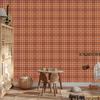 Autumn Orange and Red Plaid Wallpaper 50x1000