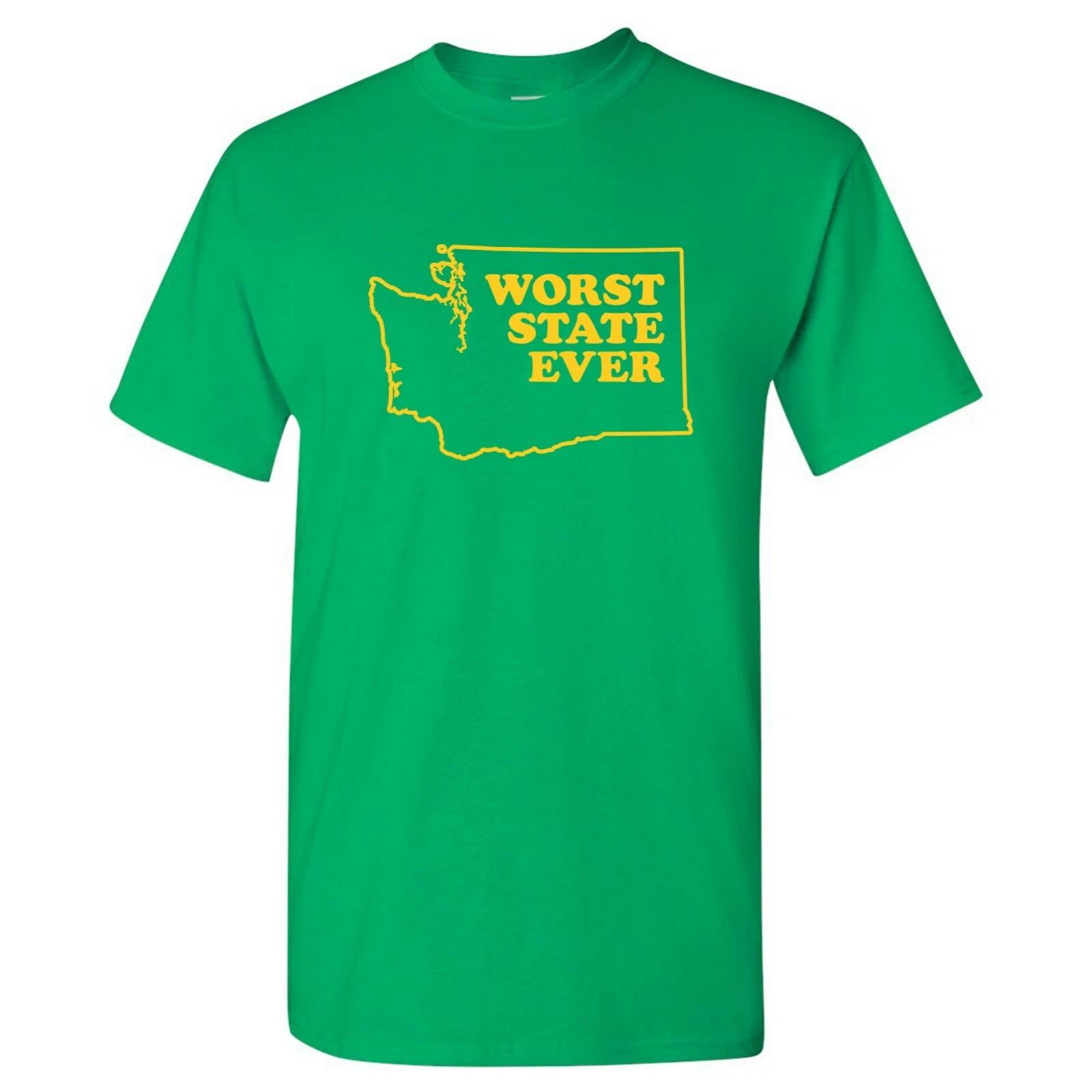 Washington Worst State Ever - Classic City Seattle T-Shirt - Irish Green M