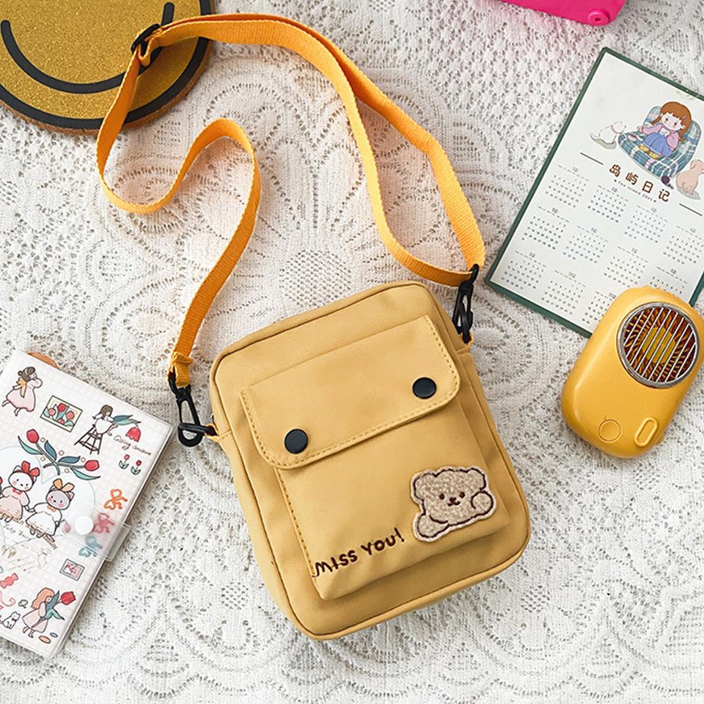 Borsa a Spalla per Ragazze Borsa a Tracolla da Donna Borsa Messenger con Orsetto Cartone Animato per Adolescenti Piccola Borsa a Cartella Borsa da Shopping e da Appuntamento da Donna