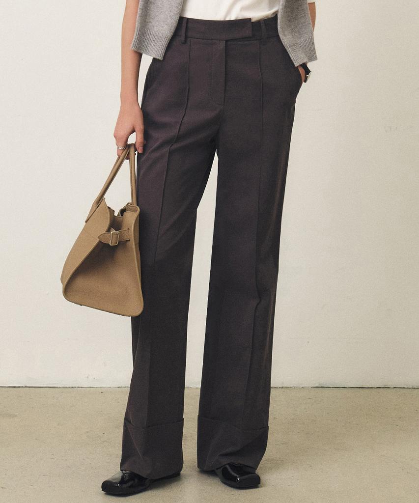 ARTID Turn-Up Straight Pants_Charcoal