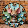 Warp Resistant 25x25cm Wood Wall Clock for Long-Term Durability