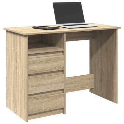 Vidaxl Bureau, Sonoma Eiken, 102X50X75 Cm, Houtachtig Materiaal