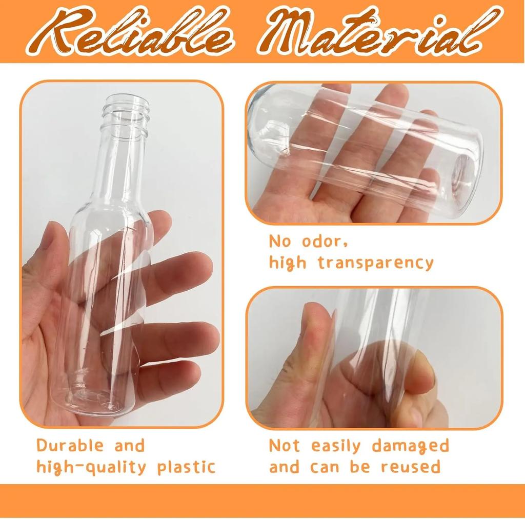 30-100Pack Mini Liquor Bottles with Funnels Plastic Alcohol Bottles Little Shot Spirit Bottles for Wedding Party Favor 0.8/1.7oz