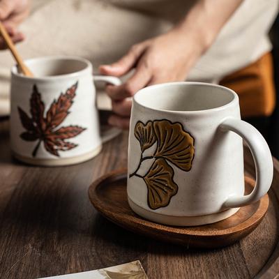 Retro Simple Ceramic Chinese Pastoral Breakfast Ins Wind Mug, Creative Home Personalized Water Cup Coffee Cup