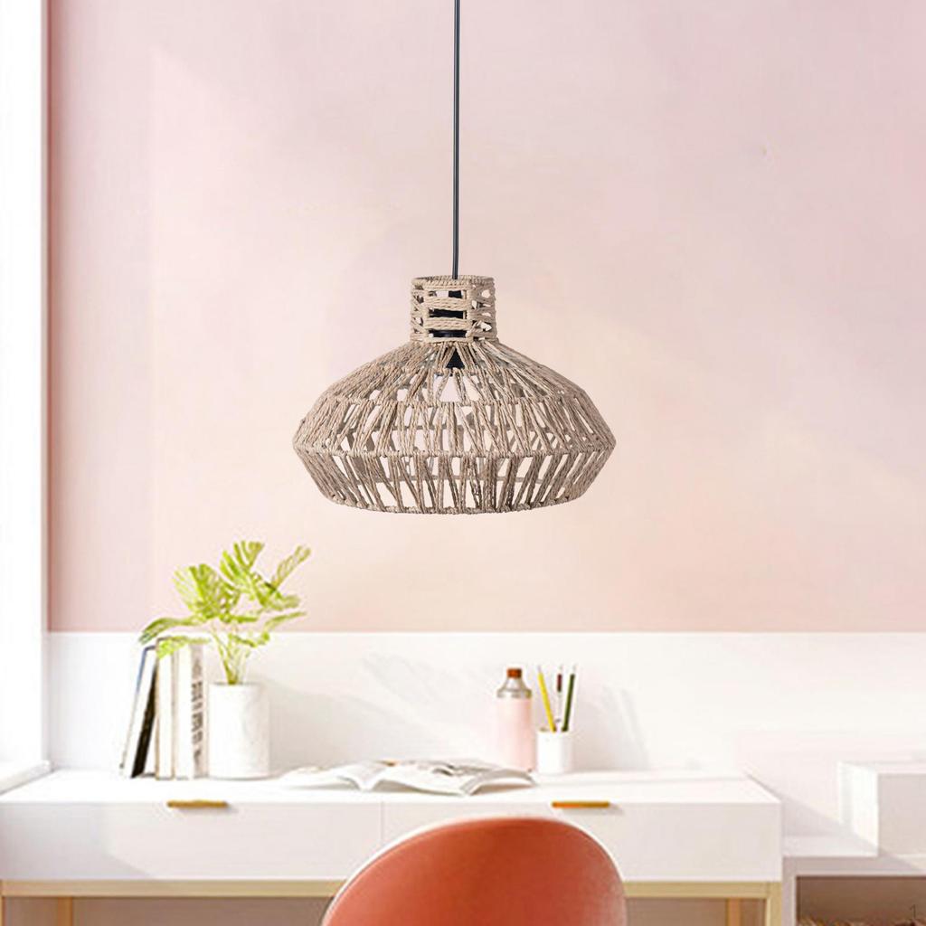 Ceiling Lantern Cover Light Shade Accessories Elegant Handmade Woven Rope Lampshade for