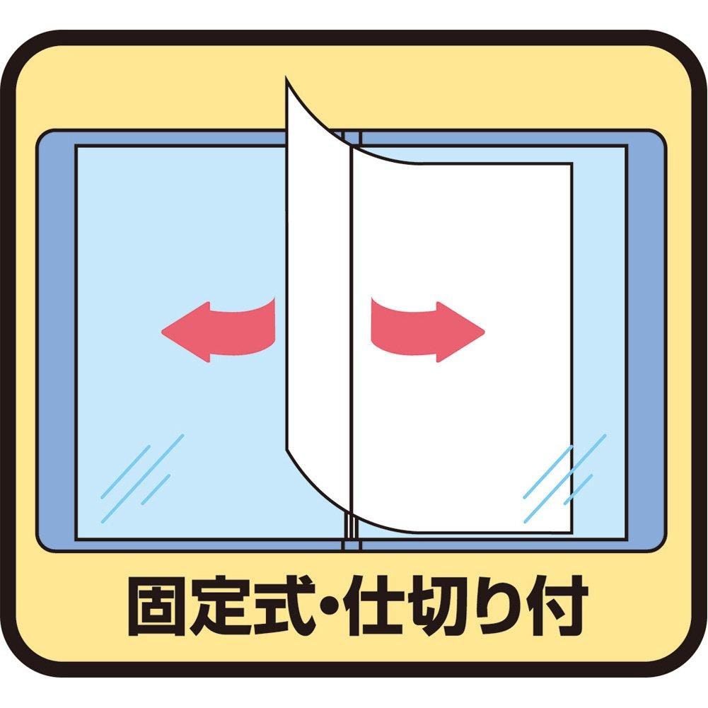 King Jim Clear File, Color Base, Side-In, 40 Pockets, A3 Size, Black, 157C-BK