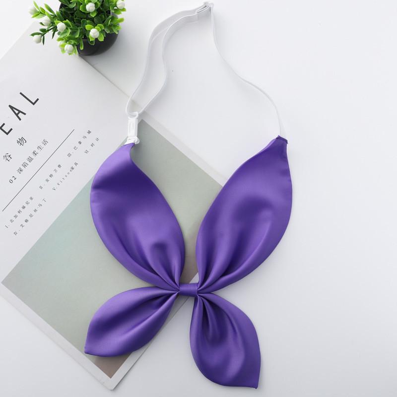 Solid Color Rabbit Ear Shape Butterfly Bow Tie Student Uniform Accessories