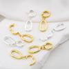 18K Gold Plated Irregular Oval Double Circle Fastener DIY Jewelry Making Accessories Connectors Clasp Necklace Bracelet Supplies