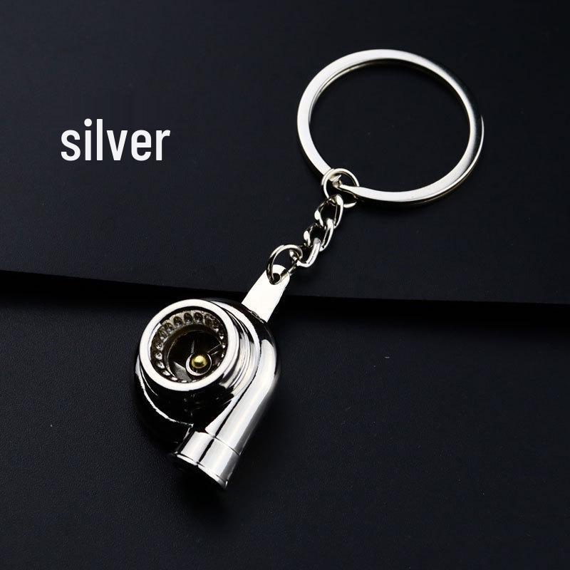 Porte-clés de voiture créatif avec levier de vitesse de turbine, moyeu de roue, disque de frein et pendentif amortisseur