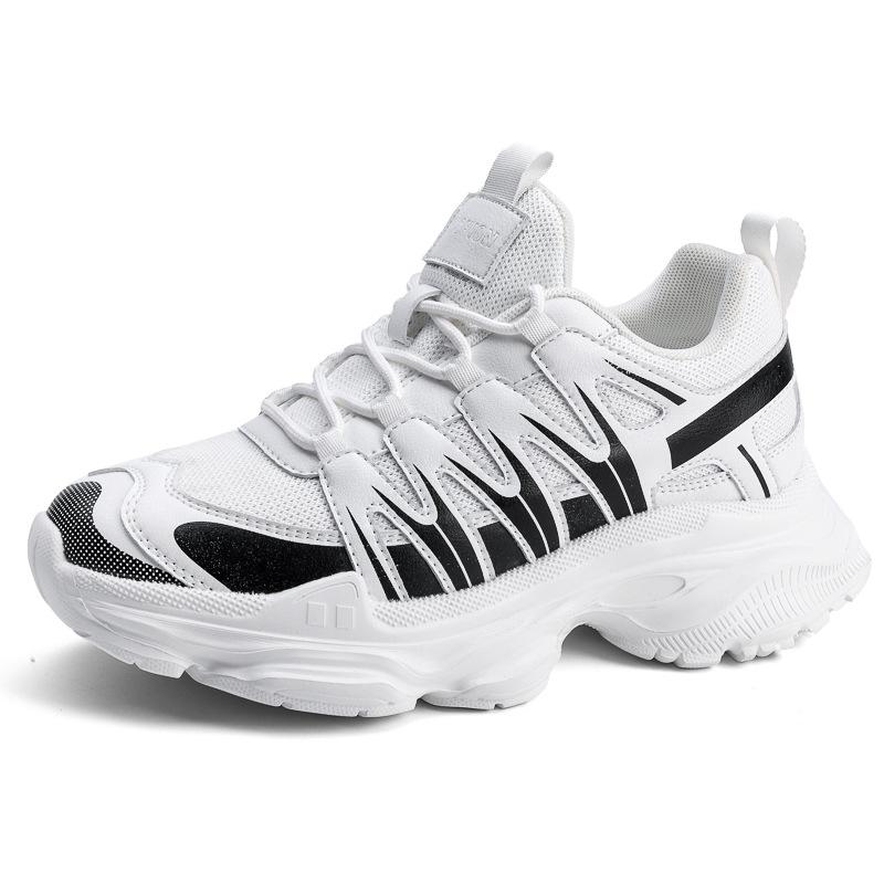 Men's Shoes Sports Shoes Spring and Summer New Invisible Inner Height Increase Casual Versatile Breathable Dad Shoes Low Top Thick Sole Large Size