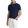 Polo Ralph Lauren Color Block Logo Embroidered Cotton Short Sleeve Polo Shirt Men tops Blue 710823421-001