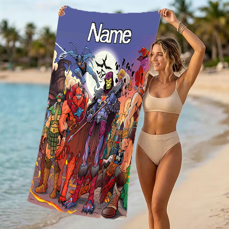 Customizable personalized beach towels He-Man and the Masters of the Universe themed designs.Suitable for the beach, yoga, sports;ideal as beach acces