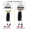 2024 Spring Trendy Black High Waist Bodycon A-line Midi Skirt for Women