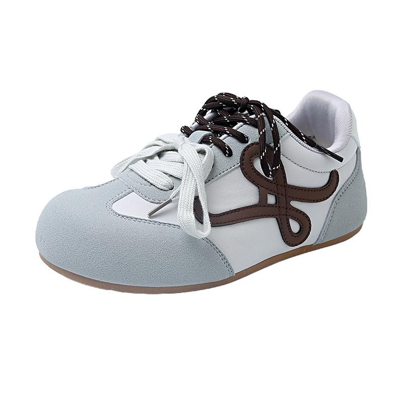 

Модная женская повседневная обувь 2025 для бега на открытом воздухе, вулканизированная обувь, удобная, нескользящая, на шнуровке, модные балетки, кроссовки, Zapatos De Mujer 35 синий