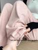 Maternity Fleece Wide-Leg Pants: Cozy, Loose-Fit for Spring, Autumn, Winter – Ideal Postpartum Wear