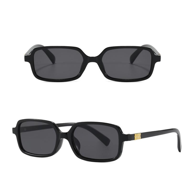 Fashion Retro Rectangle Small Frame Sunglasses For Men And Women Unisex Brown UV Protective Shades