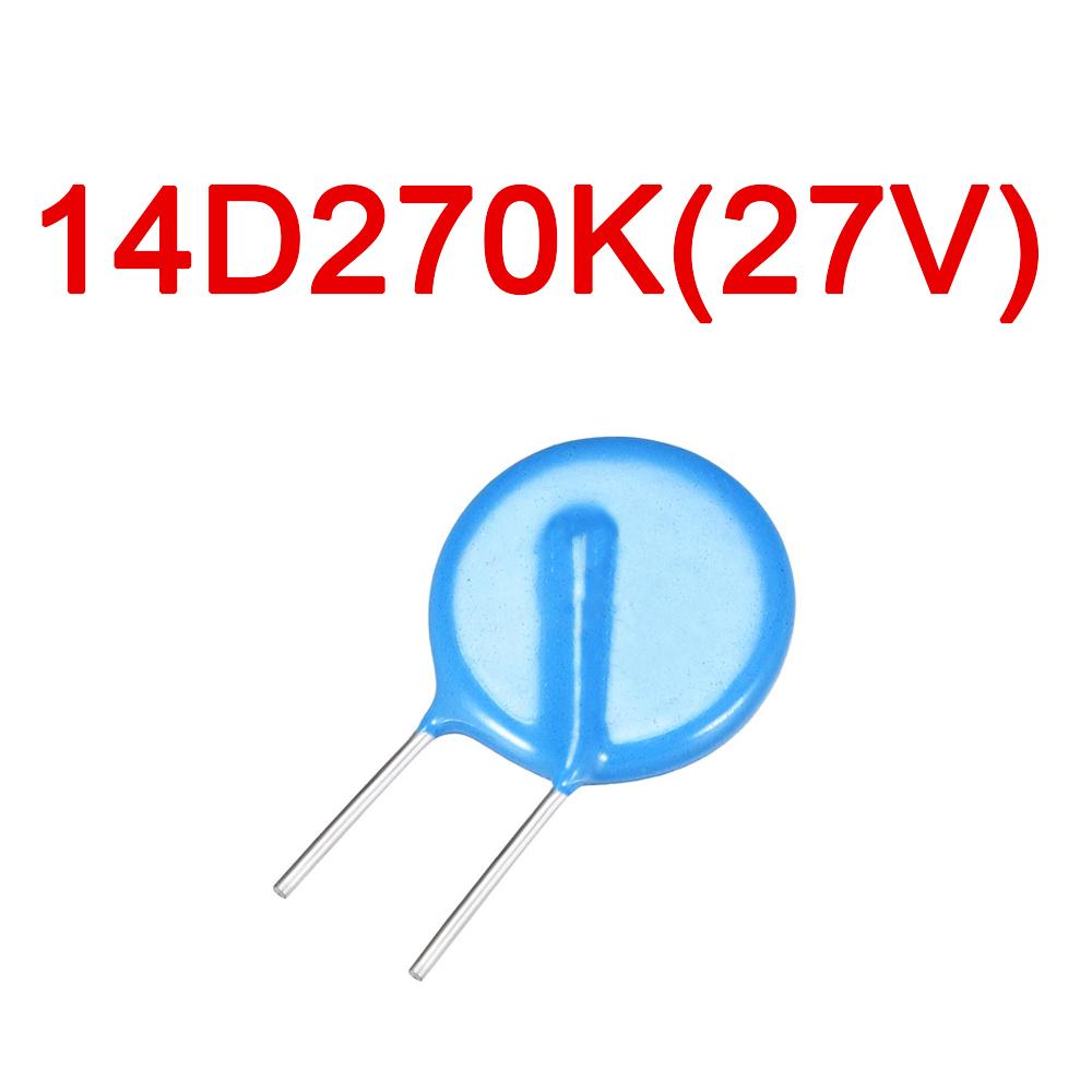 10PCS 14D Metal Oxide Varistor MOV Values of Range 151K To 821K 14K 14D 270/470/151/201/221/471/561/621/681/821 METAL OXIDE VARISTOR ZOV